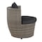 Alaterre Furniture Bistro All-Weather Conversation Set with Two Round Chairs and 18" H Glass Top Table AWWI01II - alternate 7